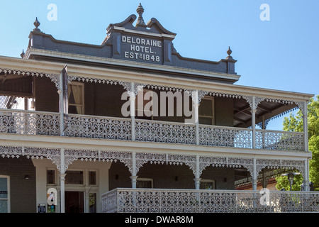 Historisches Deloraine Hotel, Tasmanien, Australien Stockfoto