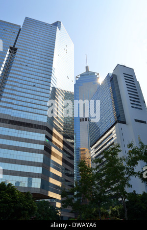Moderne Bürogebäude im Zentrum von Hongkong Stockfoto