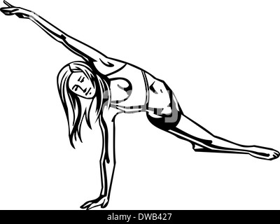 Women's Fitness - Illustration. Stockfoto