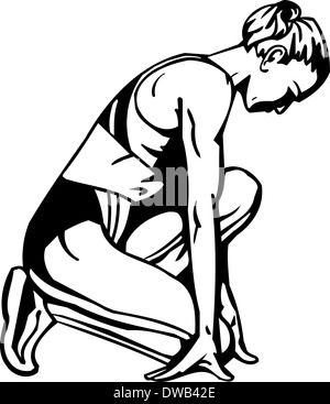 Women's Fitness - Illustration. Stockfoto