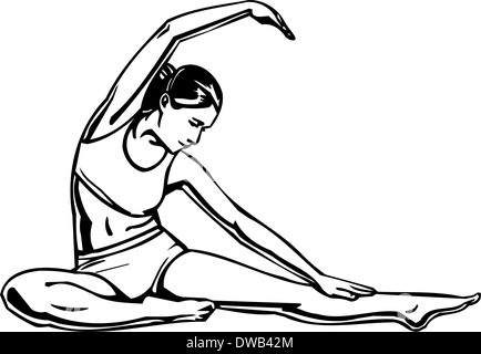 Women's Fitness - Illustration. Stockfoto