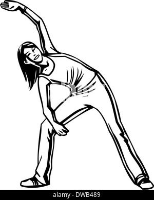 Women's Fitness - Illustration. Stockfoto