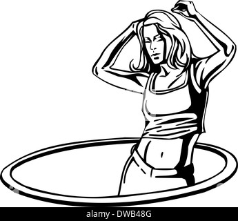Women's Fitness - Illustration. Stockfoto