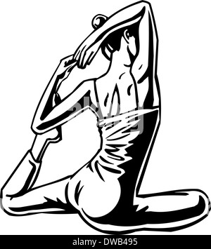 Women's Fitness - Illustration. Stockfoto