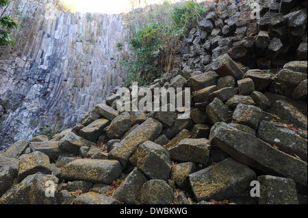 Geologische Funktion Los Tercios Wasserfall in der Nähe von Suchitoto auf El Salvador Stockfoto