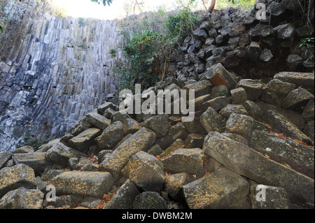 Geologische Funktion Los Tercios Wasserfall in der Nähe von Suchitoto auf El Salvador Stockfoto