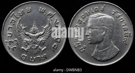 1-Baht-Münze, Garuda, Thailand, 1974 Stockfoto