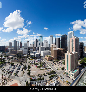 Skyline von Downtown, Houston, Texas, Vereinigte Staaten von Amerika Stockfoto