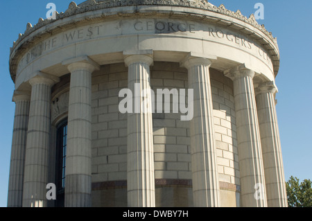 George Rogers Clark Memorial zu Ehren der amerikanischen Eroberung der Festung Vincennes, Indiana, 1779. Digitale Fotografie Stockfoto