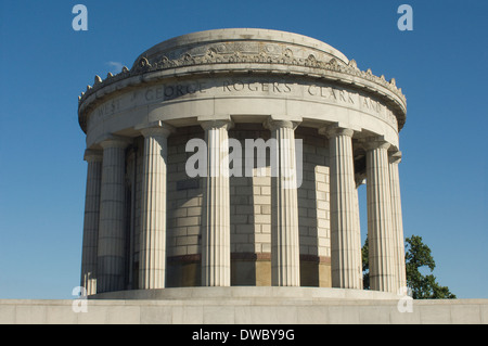 George Rogers Clark Memorial zu Ehren der amerikanischen Eroberung der Festung Vincennes, Indiana, 1779. Digitale Fotografie Stockfoto