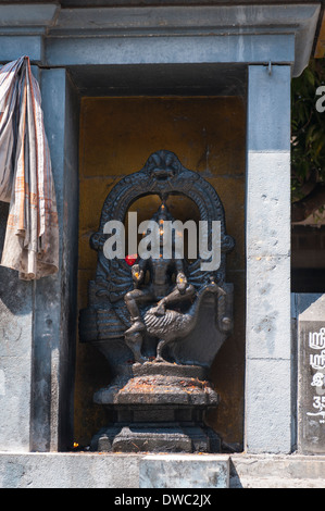 Indien Tamil Nadu Kanchipuram Sri Ekambaranathar Ekambareswarar Tempel Tempel Shiva Hindu 6. Jahrhundert Schrein Statue aus Messing Stockfoto