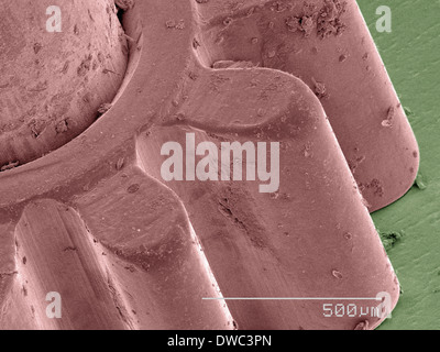 Farbige SEM der Uhr Teil Stockfoto