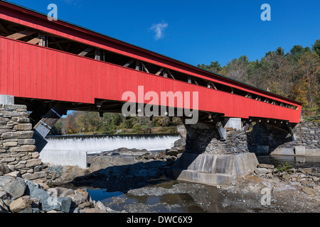 Taftville gedeckte Brücke, Vermont, USA Stockfoto