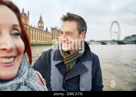 Älteres paar Sightseeing, London, UK Stockfoto