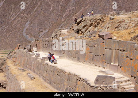 Inka-Ruinen, Ollantaytambo, Peru, Südamerika Stockfoto