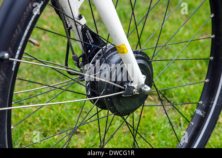 Vorderradnabe Pedelec / e-Bike / Elektro Fahrrad Stockfoto
