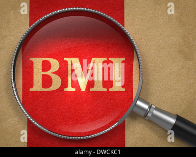 BMI - Lupe. Stockfoto