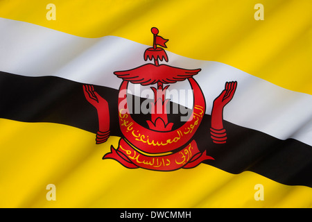 Flagge des Sultanats Brunei, Stockfoto