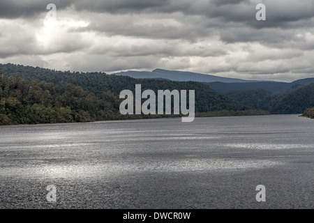 Gordon River, gemäßigter Regenwald, Strahan, Tasmanien, Australien Stockfoto