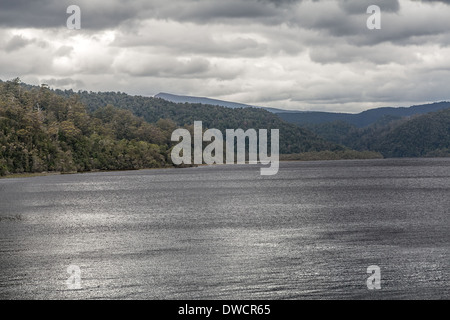 Gordon River, gemäßigter Regenwald, Strahan, Tasmanien, Australien Stockfoto