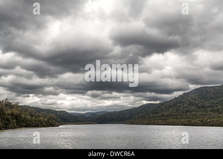 Gordon River, gemäßigter Regenwald, Strahan, Tasmanien, Australien Stockfoto