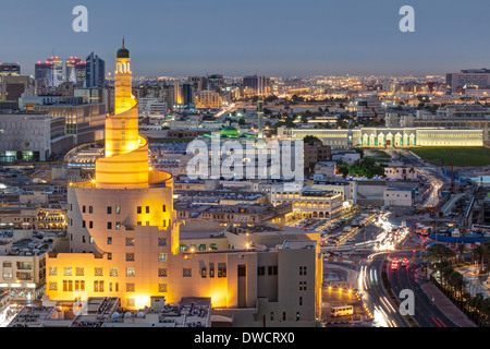 Doha, Katar, Spirale Moschee von Kassem Darwish Fakhroo islamisches Zentrum Stockfoto