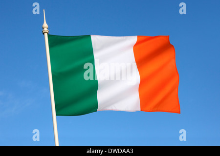 Nationalflagge von Irland Stockfoto