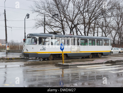 Straßenbahn in Bukarest, Rumänien Stockfoto