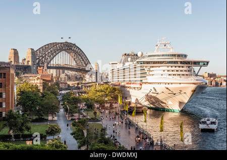 Die Diamond Princess angedockt an der internationalen Terminal Sydney NSW Australia. Stockfoto