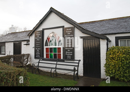 Gretna Green Welt berühmten Schmiede-Haus, das seit 1754 Hochzeiten gehalten hat Stockfoto