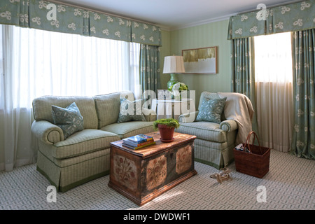 Englisch American Country Home Interiors, Larchmont, Vereinigte Staaten von Amerika. Architekt: Carol Flanagan Innenarchitektur, 2012. Traditionelle Stockfoto