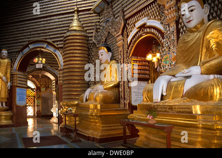 Innenministerium der buddhistischen Tempelanlage von Mohnyin Thambuddhei Paya in Monywa in Myanmar (Burma) Stockfoto