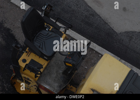 Asphalt-Walze. Stockfoto