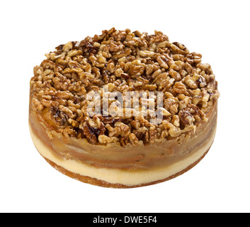 Muttern Kuchen isoliert auf weiss Stockfoto