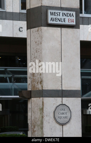 West Indien Avenue Straßenschild Stockfoto