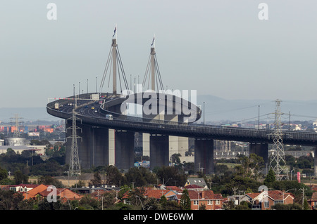 West Gate Brücke über den Fluss Yarra in Melbourne, Australien Stockfoto