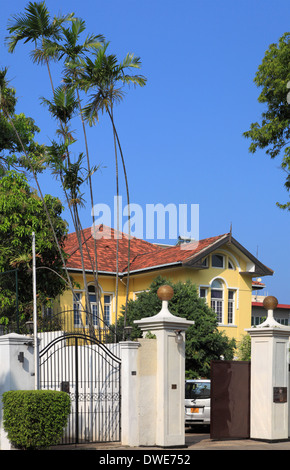 Sri Lanka; Colombo, Cinnamon Gardens, Haus, historische Architektur, Stockfoto