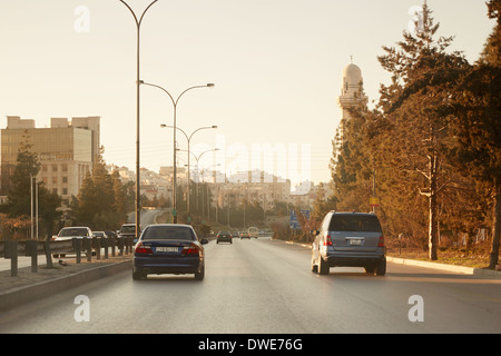 Straßen in den frühen Morgenstunden in Amman, Jordanien Stockfoto