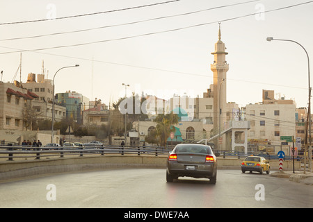 Straße in den frühen Morgenstunden in Amman, Jordanien Stockfoto