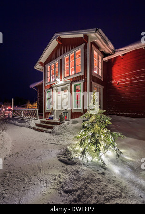 Wardshuset Gästehaus in Kangos, Lappland, Schweden Stockfoto