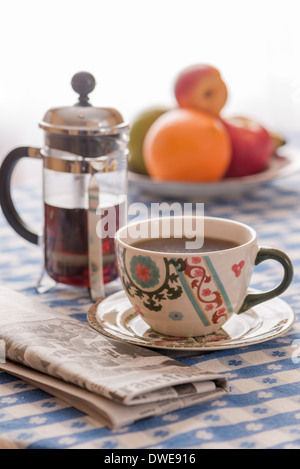 Kaffee am Morgen Stockfoto