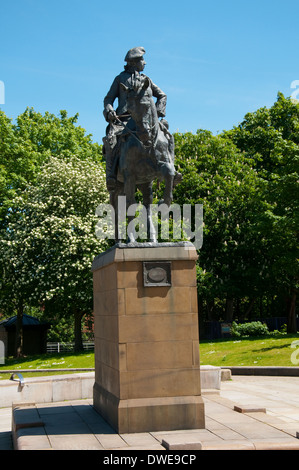 Bonnie Prince Charlie Statue im Stadtzentrum von Derby, Derbyshire England UK Stockfoto