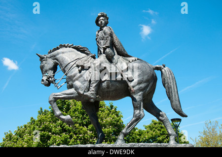 Bonnie Prince Charlie Statue im Stadtzentrum von Derby, Derbyshire England UK Stockfoto