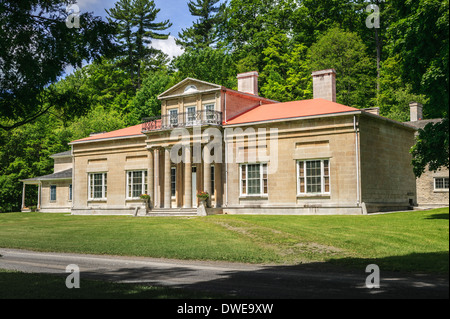 Hyde Hall, 1817, Architekten Philip Hooker, Neo-klassizistischen Herrenhaus Otsego Lake, Cooperstown, New York State, USA Stockfoto