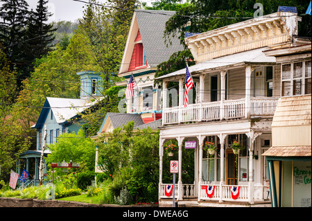 Hauptstraße von Fleischmanns New York Delaware County Delaware County Catskills Stockfoto