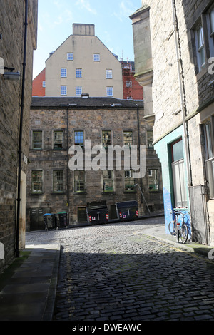 Wand an der Blackfriars Street von neuen Kürschner betrachtet schließen - Edinburgh - Lothian - Schottland - UK Stockfoto
