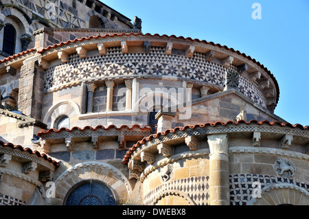 Abteikirche Saint Austremoine Issoire Puy-de-Dome Auvergne Zentralmassiv Frankreich Stockfoto