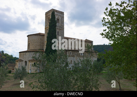 Abbazia di Sant'Antimo, Toskana, Italien Stockfoto