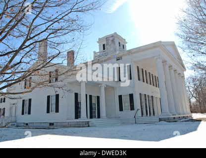 Genf, New York, USA. März 6,2014. Die schöne Rose Hill l Mansion im Winter Stockfoto