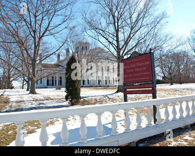 Genf, New York, USA. März 6,2014. Die schöne Rose Hill l Mansion im Winter Stockfoto